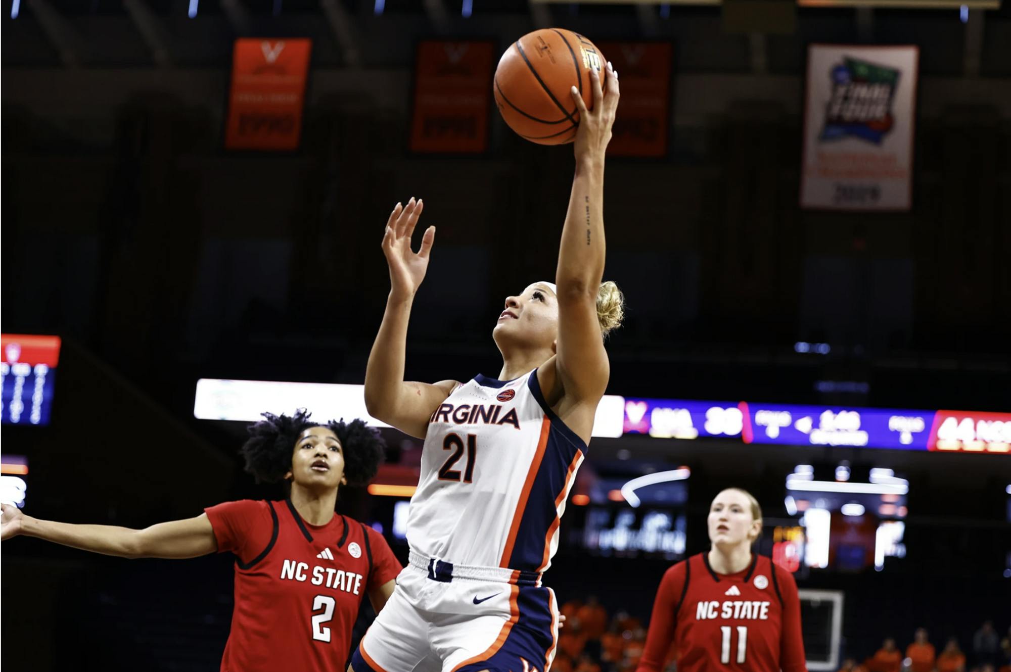 Junior guard Kymora Johnson notched 26 points on six made three-point shots in the nail-biting loss to NC State.
