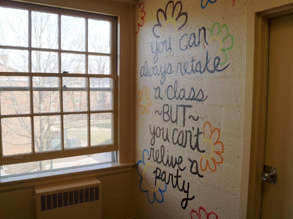 Students have been given the opportunity to paint the hallways of Old Dorms before renovations begin.