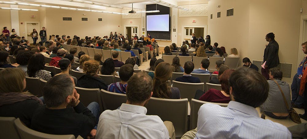 The English department faculty held a student-faculty discussion called "We Need to Talk."