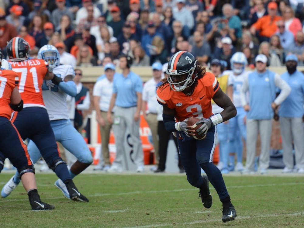 Junior quarterback Bryce Perkins has been the key to Virginia’s success throughout this year.