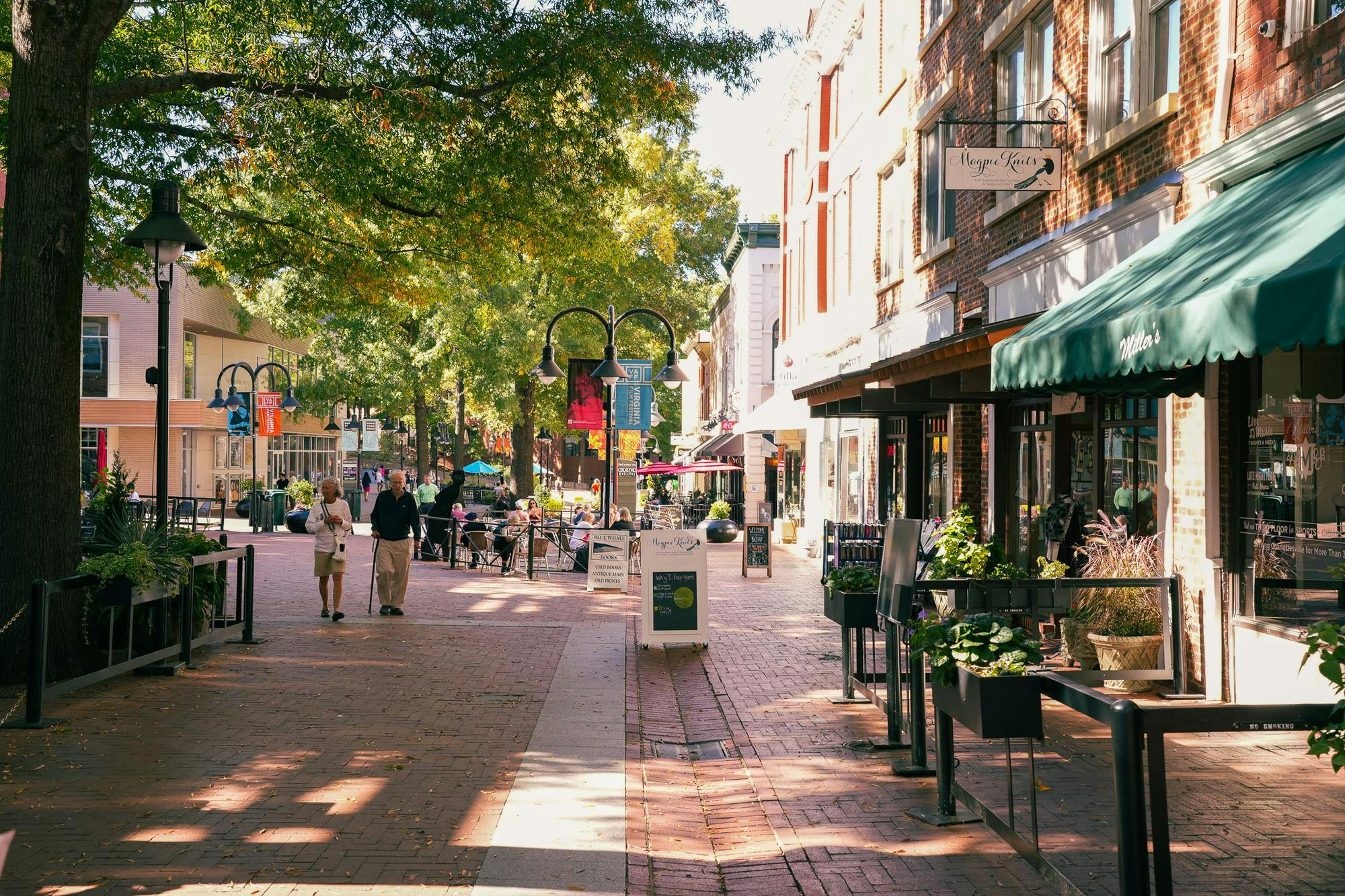Strolling through Charlottesville’s Downtown Mall, you are bound to spot a variety of sights, but one thing you will not find is any cars.