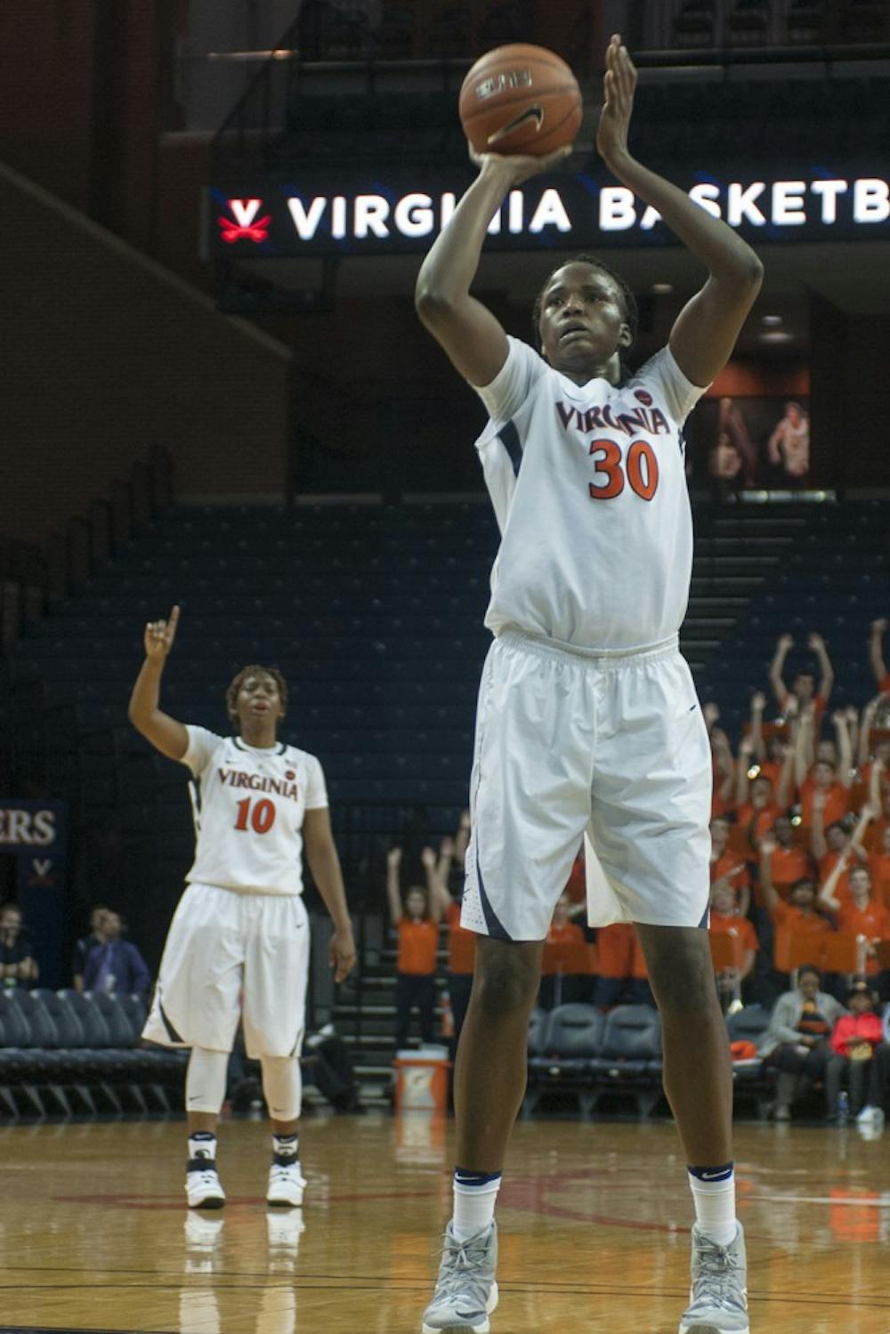<p>Freshman center Felicia Aiyeotan leads the ACC with 3.17 blocks per game, even though she comes off the bench for the Cavaliers.&nbsp;</p>