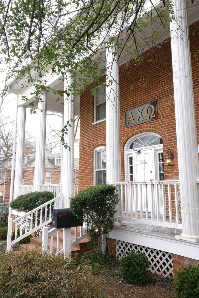 The Alpha Chi Omega sorority house