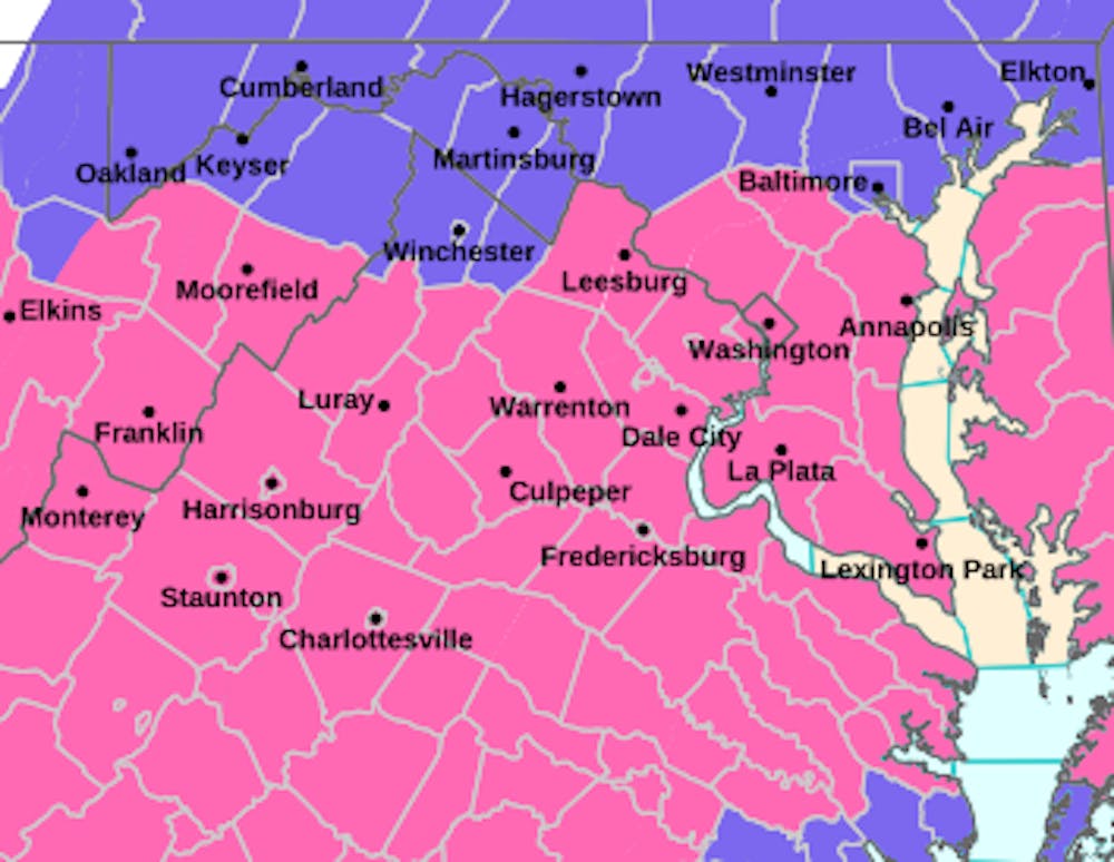 This alert comes after the National Weather Service in Baltimore and Washington issued a Winter Storm Warning for Albemarle County starting 10 a.m. Tuesday and ending 7 a.m. Wednesday.