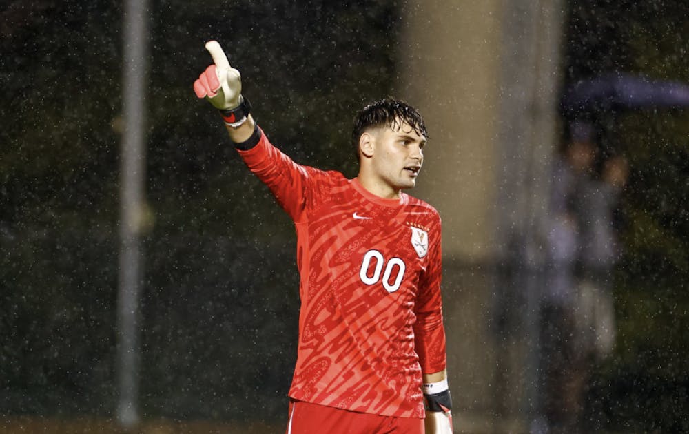 <p>Junior Caleb Tunks played his first career minutes — and kept a clean sheet.</p>
