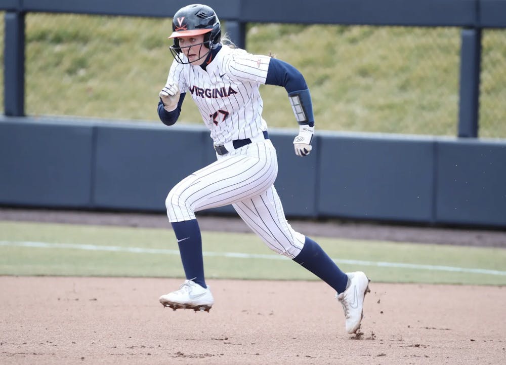 <p>Junior infielder Katie Goldberg was the first to strike with an early triple against Maryland.</p>