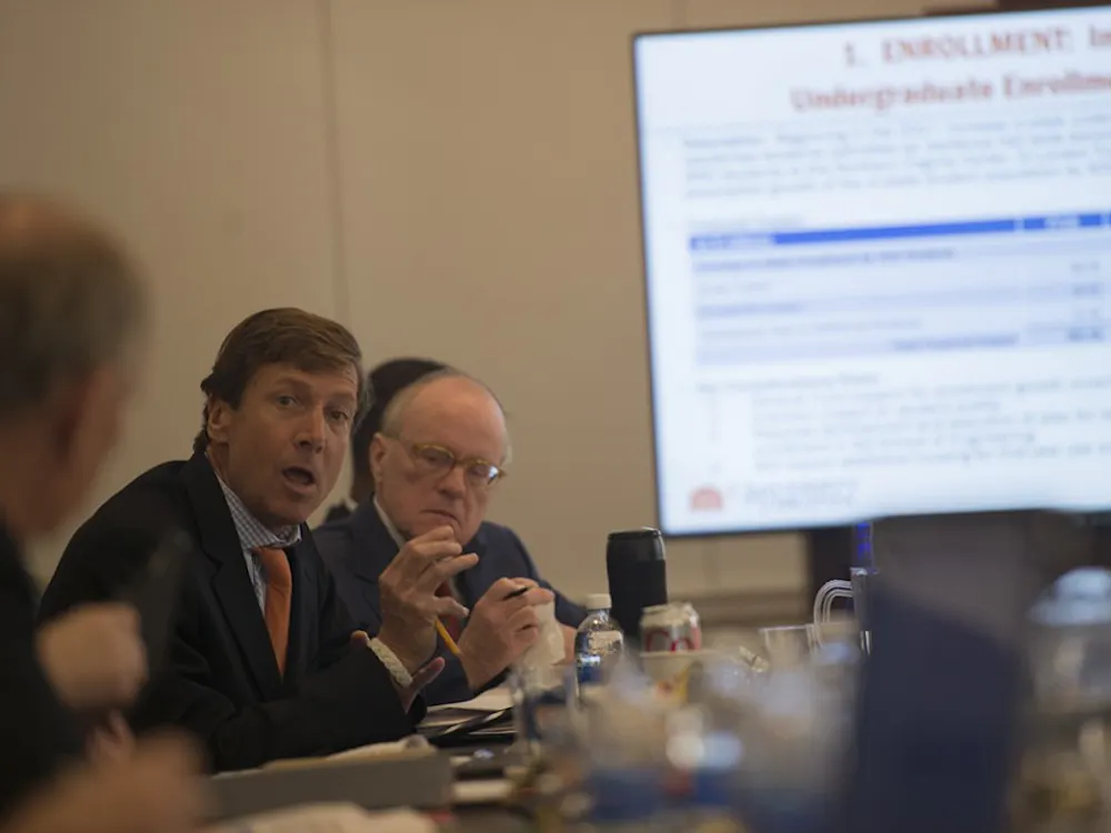 The Board of Visitors is a group of 17 voting members appointed by the governor of Virginia and confirmed by the General Assembly. 