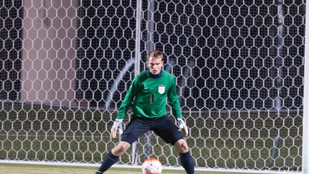 Junior goalkeeper Jeff Caldwell notched five saves in the overtime loss against Wake Forest.
