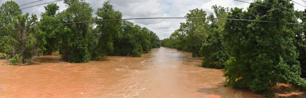 Higher water levels were observed on the Rivanna River Thursday.&nbsp;