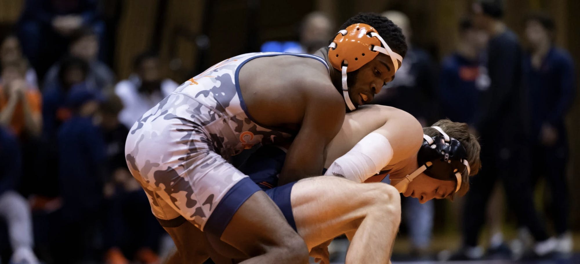 Kyren Butler fights on his way to a championship at 141 lbs.