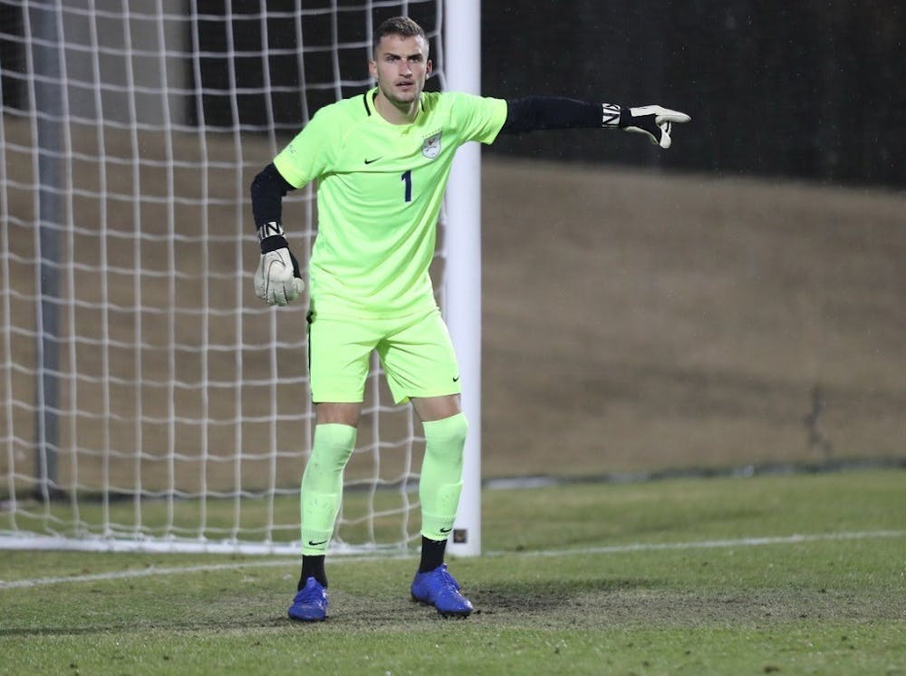 <p>Junior goalkeeper Colin Shutler will have to bring his A-game in order to shut down Southern Methodist's electric offense.&nbsp;</p>
