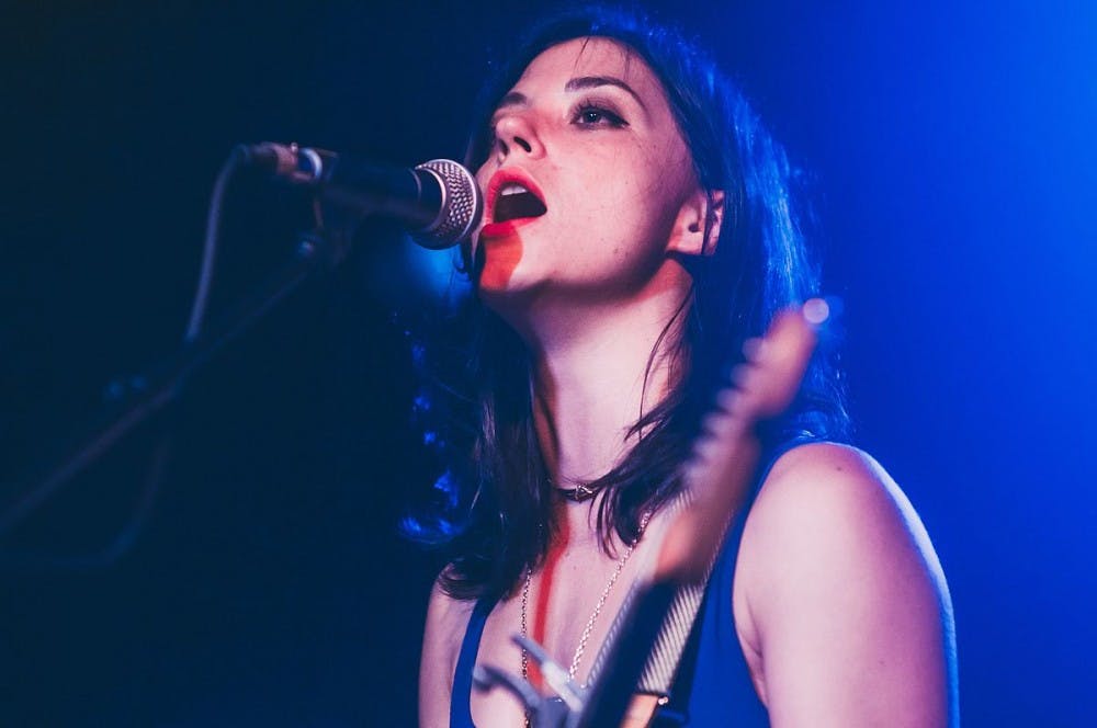 <p>Sharon Van Etten performs at a show in August 2012.</p>