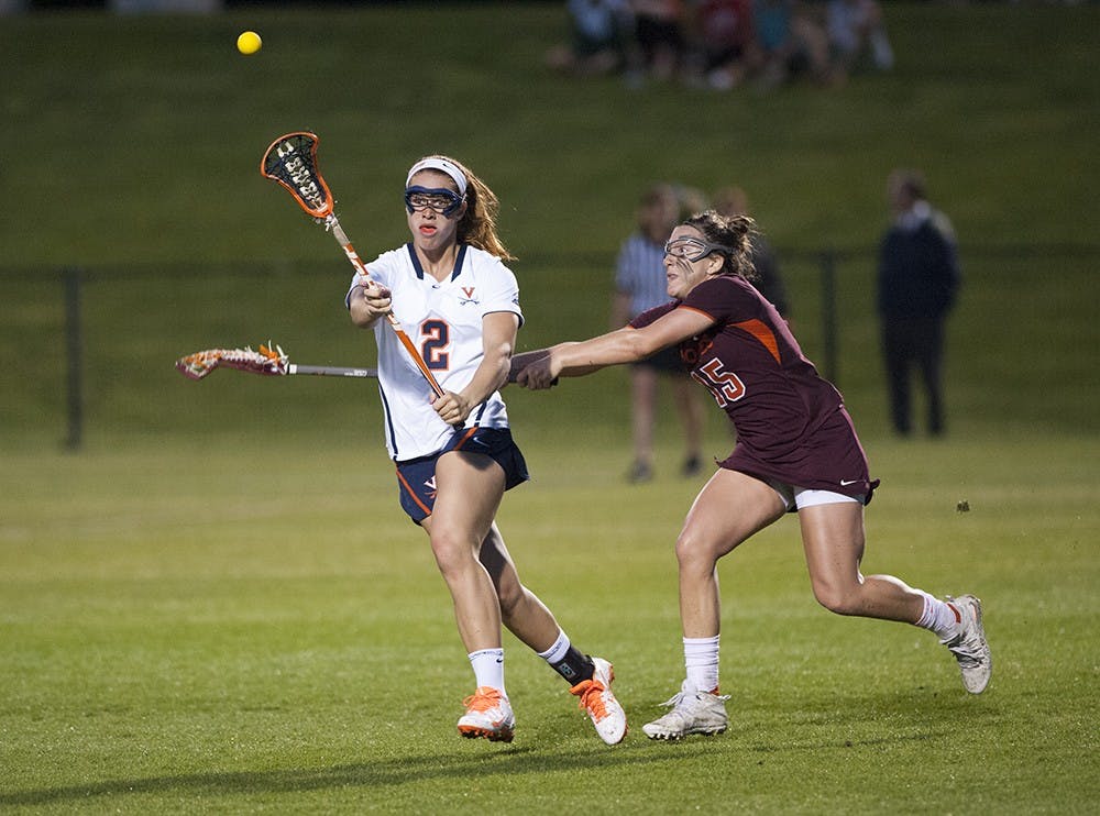 Sophomore midfielder Kasey Behr was one of four Cavaliers to score two goals Saturday in Virginia's&nbsp;10-8 season opening win against Northwestern.