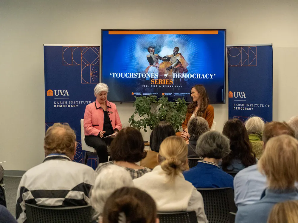 Lauren Duval, Gibson fellow at the Karsh Institute of Democracy, spoke about her book “The Home Front: Revolutionary Households, Military Occupation, and the Making of American Independence."