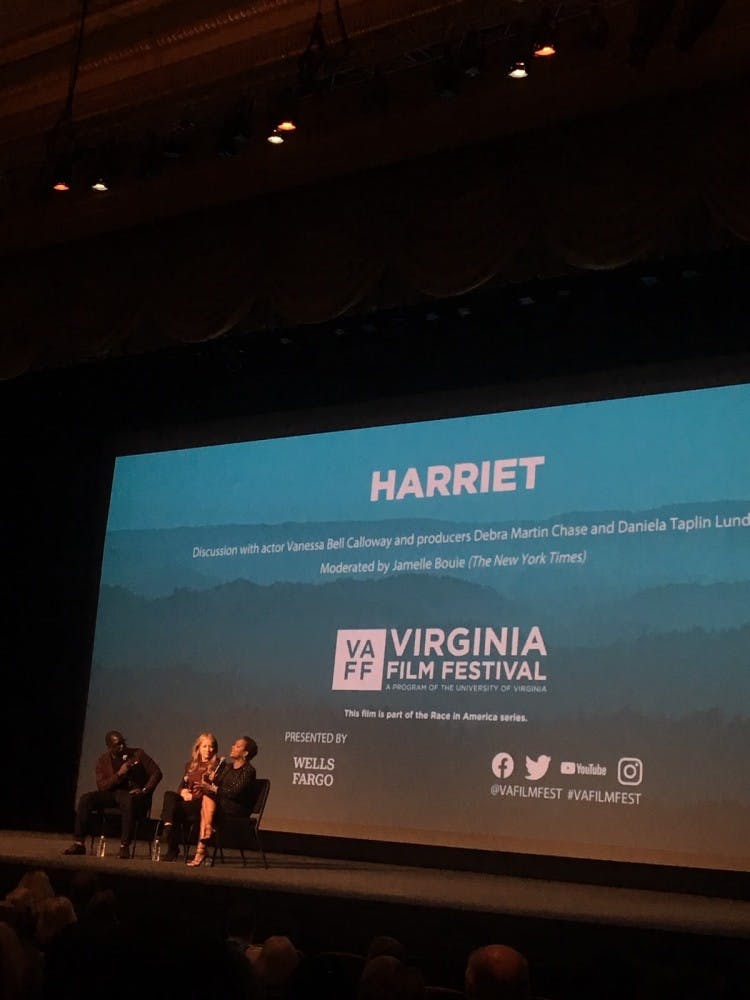 The screening of "Harriet" at the Virginia Film Festival was followed by a discussion moderated by The New York Times writer Jamelle Bouie.