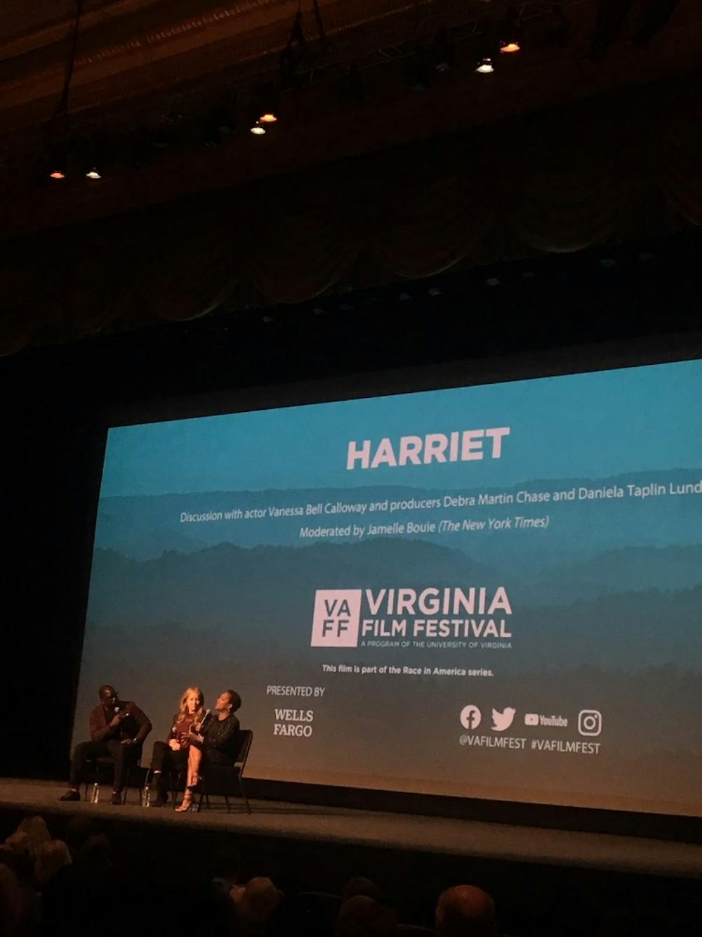 <p>The screening of "Harriet" at the Virginia Film Festival was followed by a discussion moderated by The New York Times writer Jamelle Bouie.</p>
