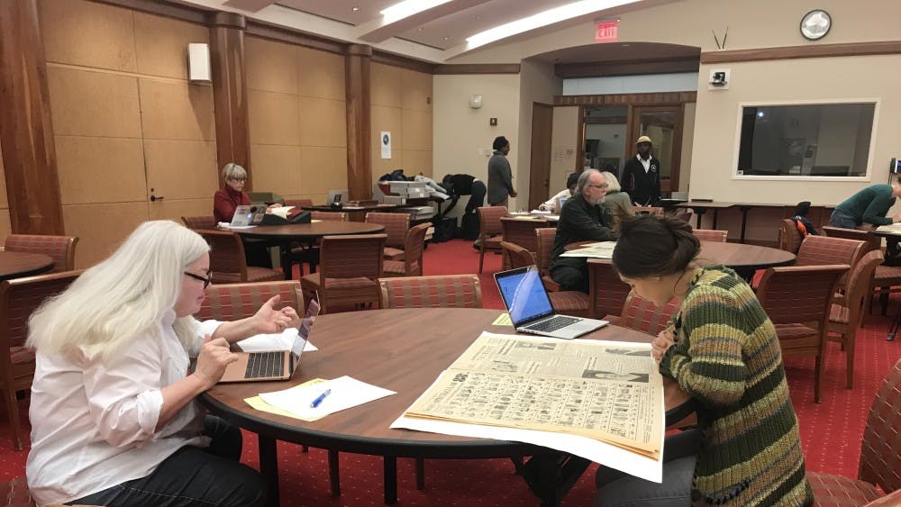 Participants at the event use archival resources available at the Special Collections Library to update Wikipedia articles to include greater detail and explanation regarding local African American history.&nbsp;