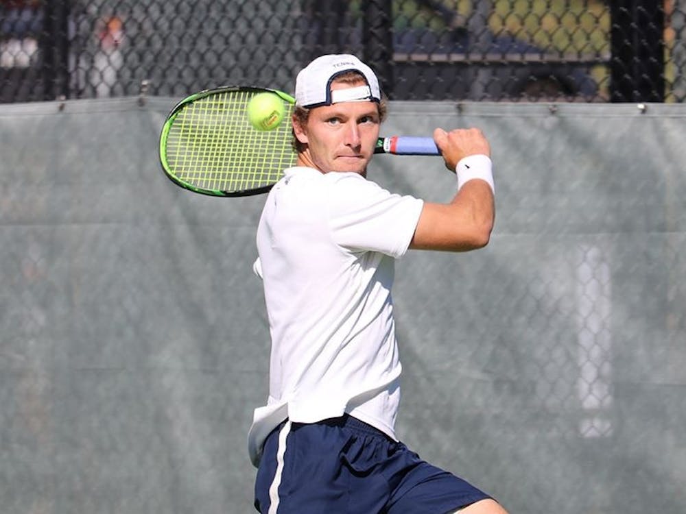 Junior Gianni Ross won all of his matches this weekend, including the decisive singles match against Notre Dame to secure the victory for Virginia.&nbsp;