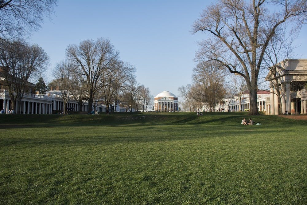 The dome-shaped structure located on Central Grounds represents the head of Thomas Jefferson. 