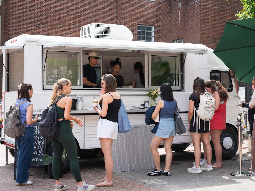 The truck has many unique drink options, including their Strawberry Matcha Cloud, Yuzu Sparkling Matcha and a Raspberry Earl Grey matcha latte.