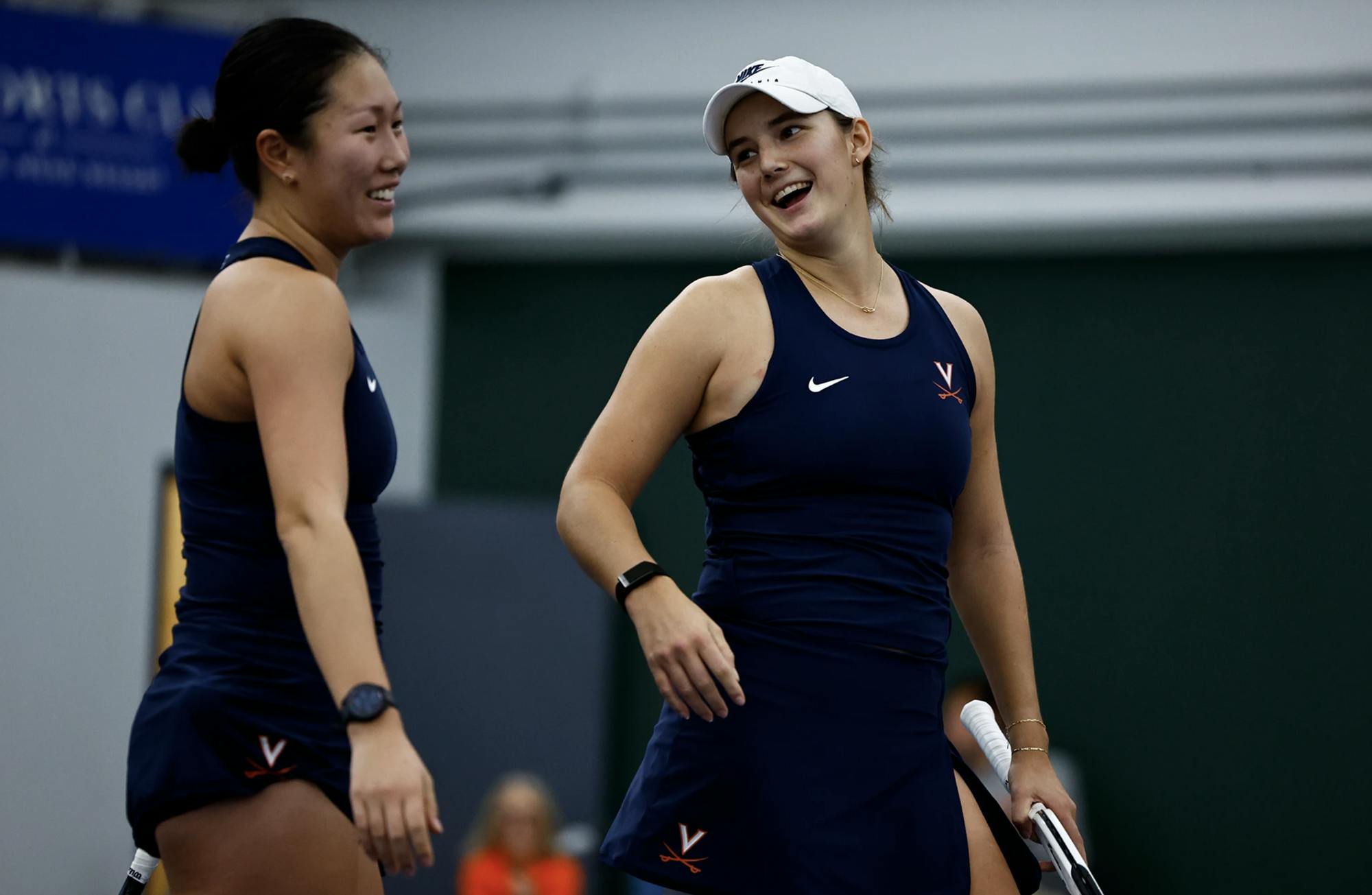 Virginia's top doubles pairing came back from a 4-1 deficit in their season-opening match.