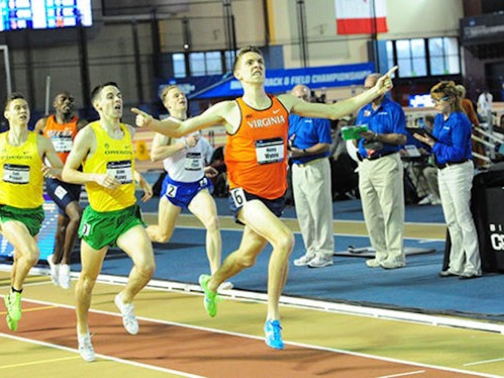 Senior Henry Wynne finished second in the one-mile run for Virginia.