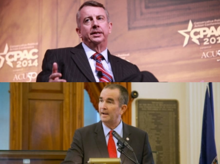 Both Gillespie (top) and Northam (bottom) have students working on their campaigns.