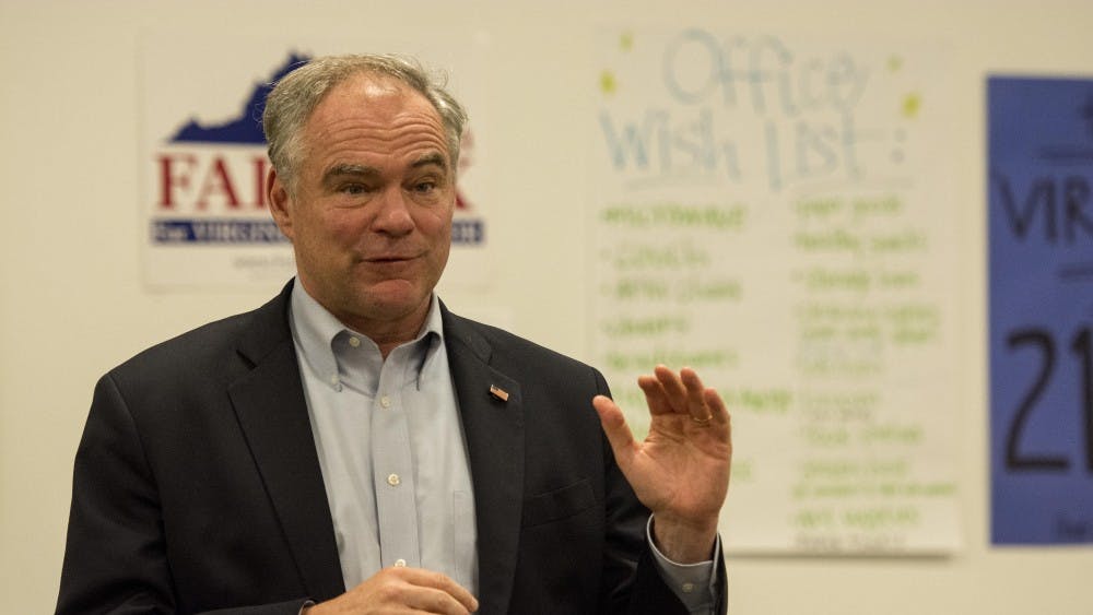 U.S. Sen. Tim Kaine shared his personal relationship and history with current Lt. Gov. Ralph Northam, the Democratic gubernatorial candidate.