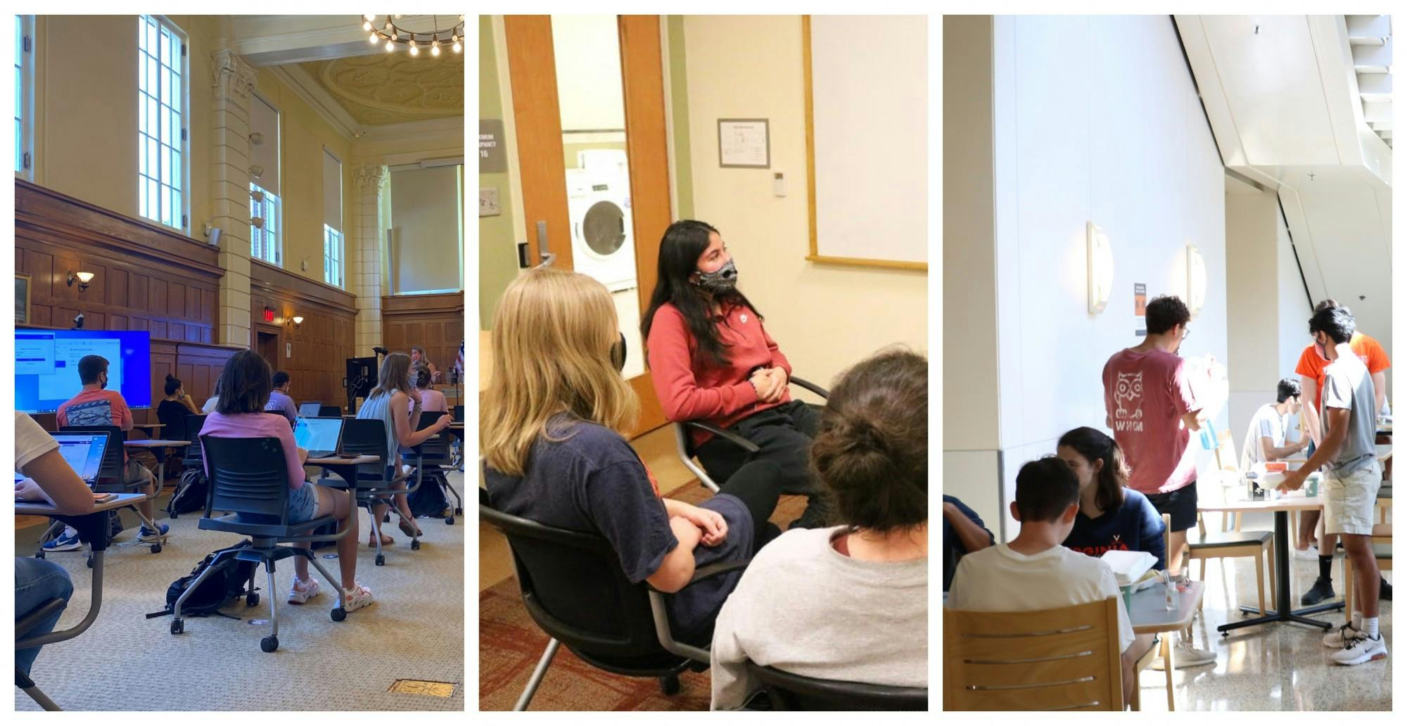 Because of the mask-wearing guidance in place for all in-person instruction — students and faculty are required to wear masks at all times — Rosner feels that classrooms are the safest of those three settings.