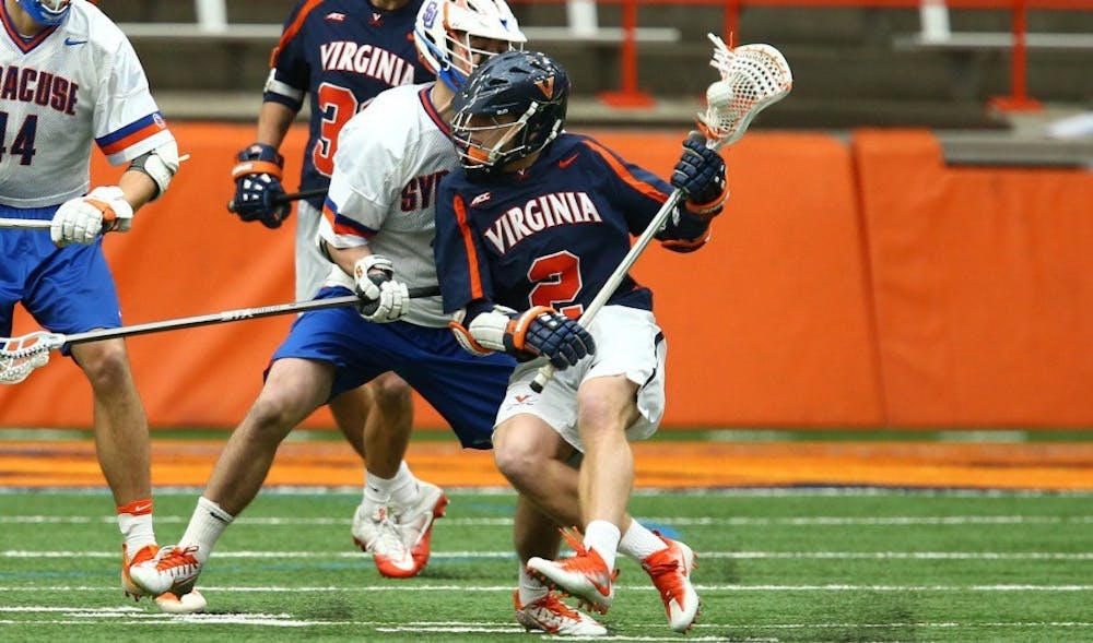 <p>Sophomore attackman Michael Kraus will look to lead the Cavaliers over Princeton Saturday.</p>