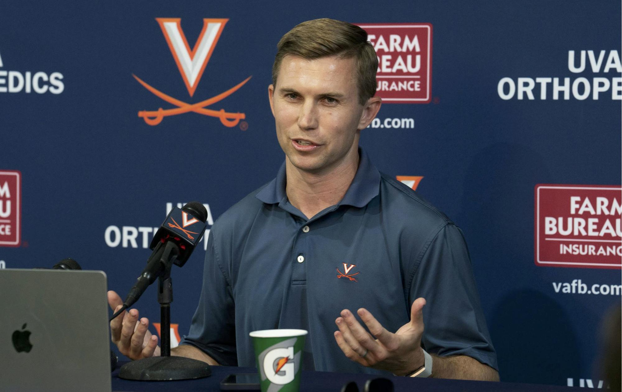 Ganyard at a press conference in 2023.