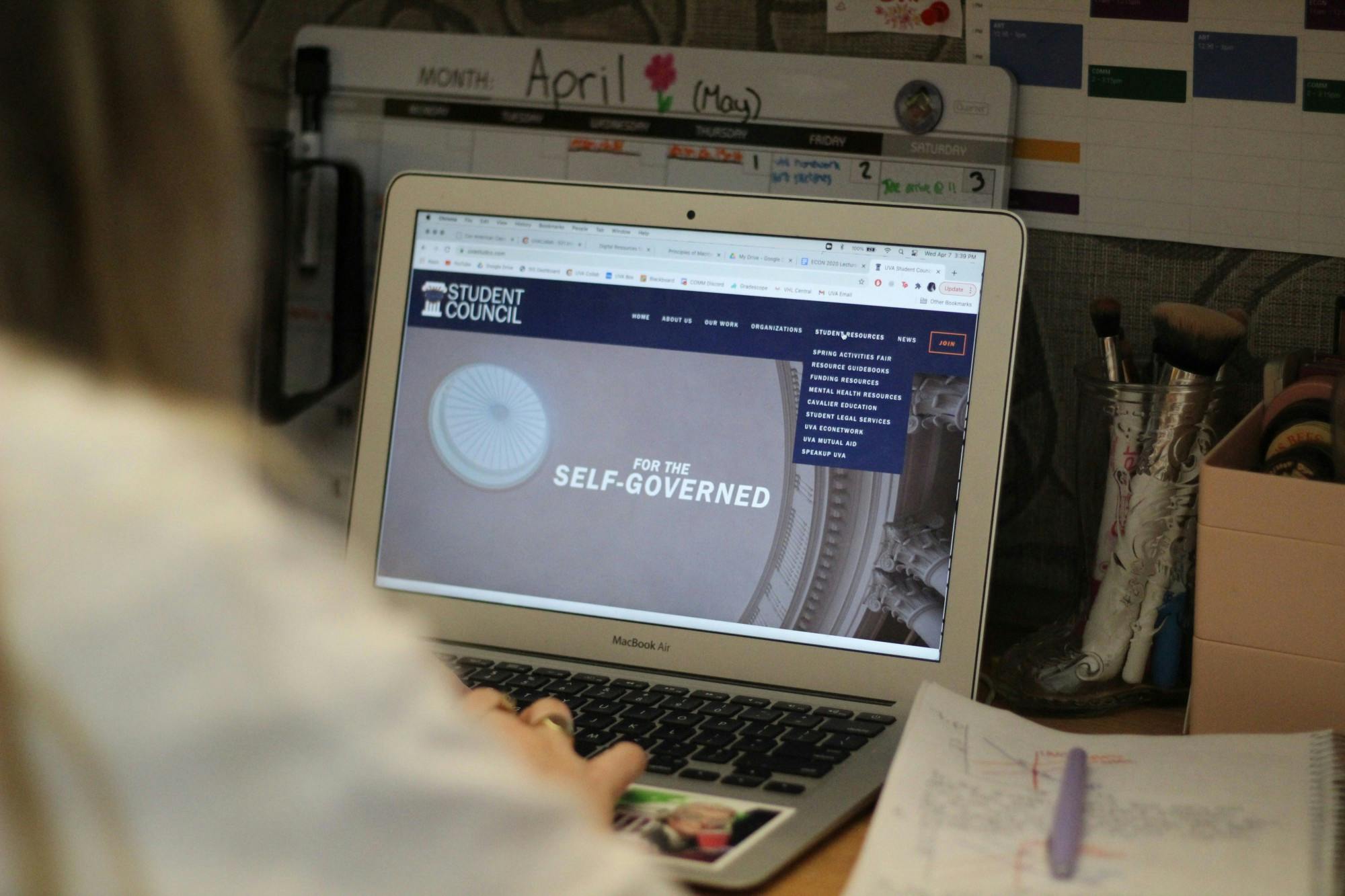 The statement called on Ellis to resign from the Board of Visitors.