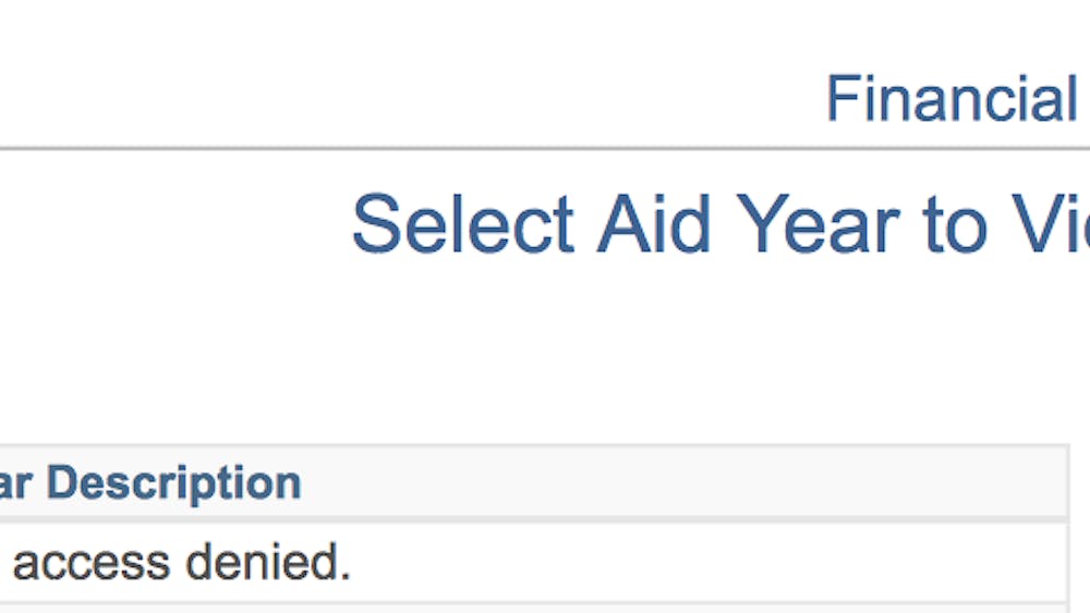 Until financial aid awards are available on students' SIS accounts, they receive the message "Inquiry access denied."