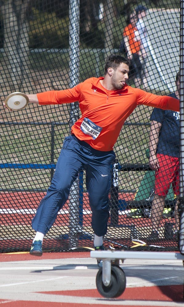 Filip Mihaljevic,&nbsp;the reigning ACC Indoor champion, broke his own conference and school record&nbsp;with a first-place throw of 67’ 10.75”.&nbsp;