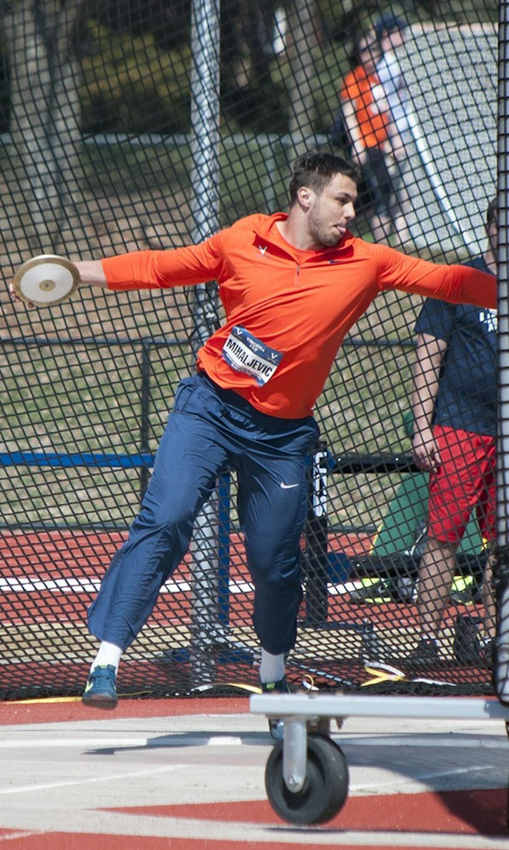 <p>Filip Mihaljevic,&nbsp;the reigning ACC Indoor champion, broke his own conference and school record&nbsp;with a first-place throw of 67’ 10.75”.&nbsp;</p>