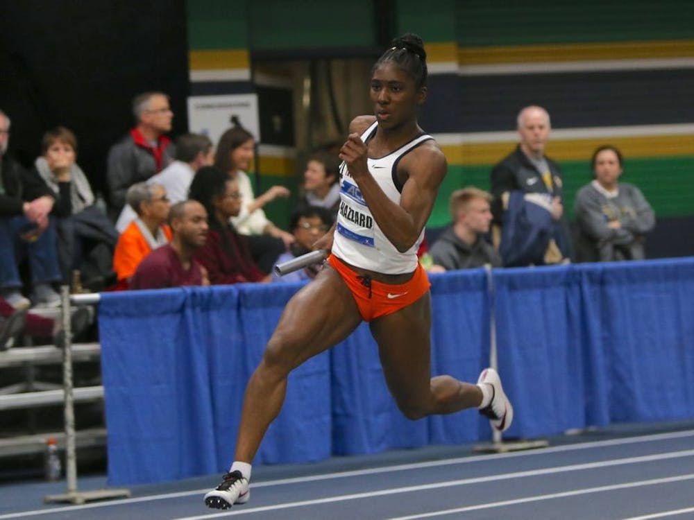 Senior Halle Hazzard set a U.Va. record in the 60-meter dash with a time of 7.23 seconds on the second day of the NCAA Indoor Championships.