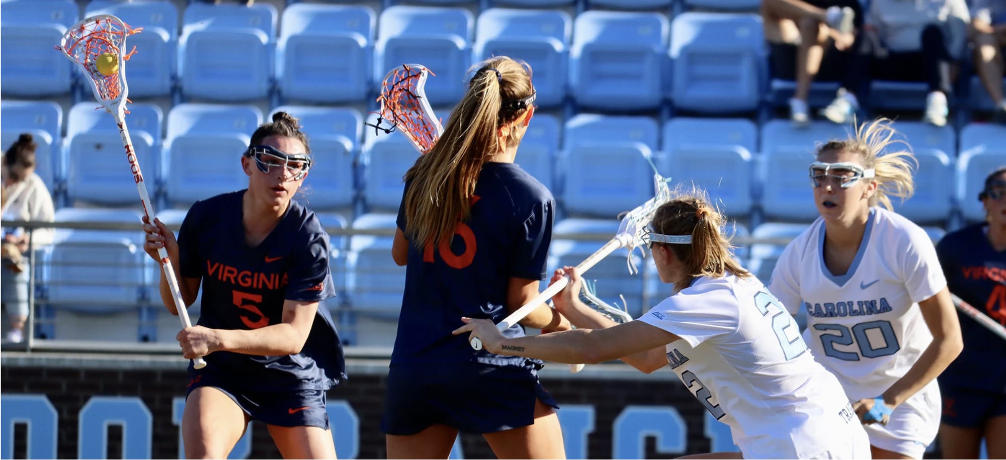 Kate Galica uses the pick to find space.