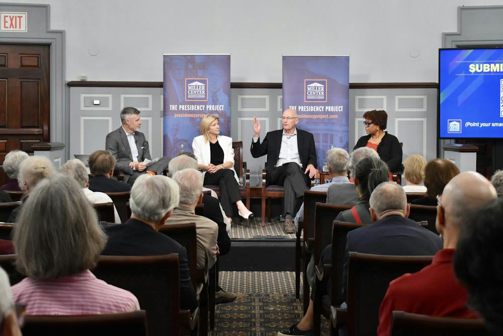 Panelists warned about the risks of the rising debt and interest rates to the future of the U.S. economy, as well as the difficulty of getting policymakers to address the issue in a Miller Center event Thursday.
