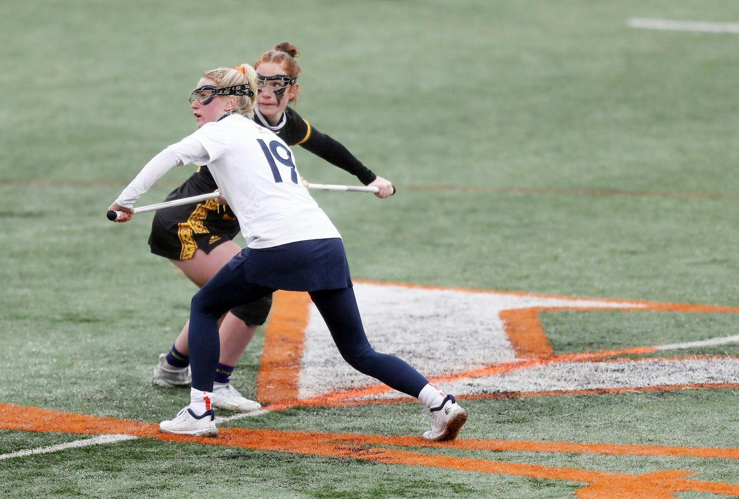 Junior midfielder Annie Dyson opened the scoring against the Pirates and finished as one of six Cavaliers to score multiple goals on the day.