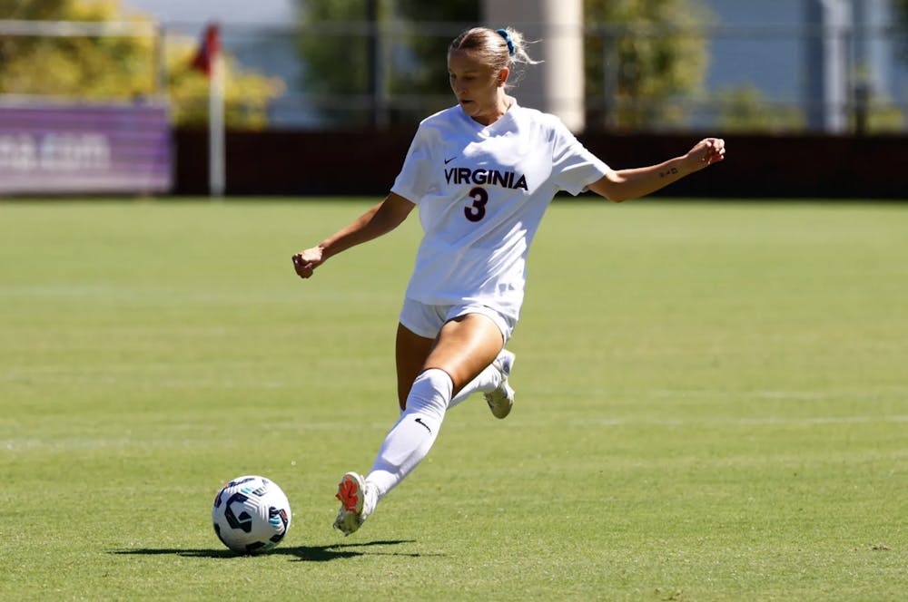 <p>Graduate midfielder Alexis Theoret assisted two of Virginia's three goals Thursday night.</p>