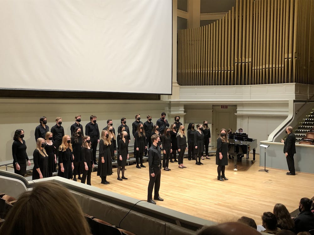 <p>Featuring a unique selection of choral music from Broadway musicals, the group took the stage with energy as they began their dynamic fall 2021 concert.</p>