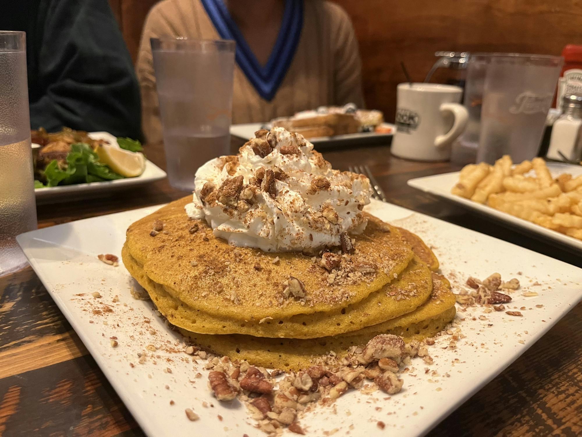 Given my pumpkin obsession — especially during the fall season — ordering the stack of pumpkin spice pancakes was an obvious choice. 