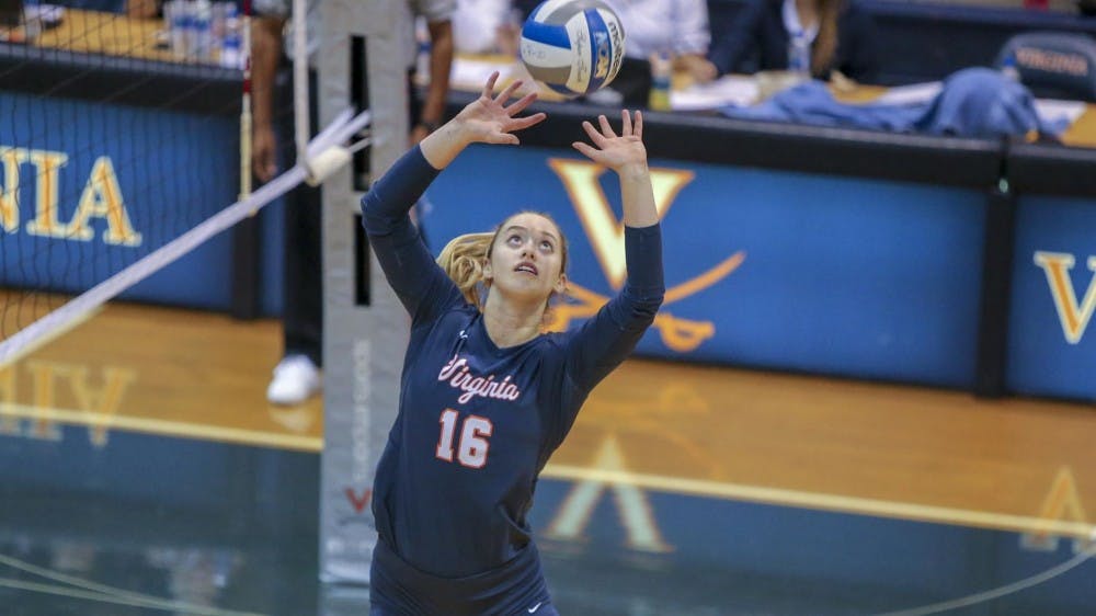 <p>Senior setter Jennifer Wineholt finished with 12 assists and 10 digs against Loyola.</p>