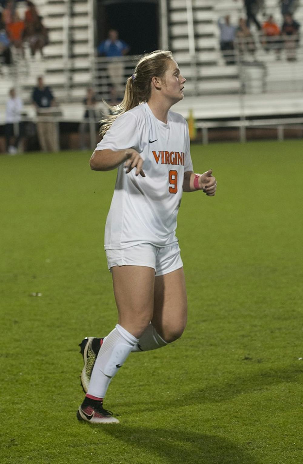<p>Freshman forward Taylor Ziemer scored goals in the fourth and 14th minute for Virginia in its 3-1 win against NC State Thursday night.</p>