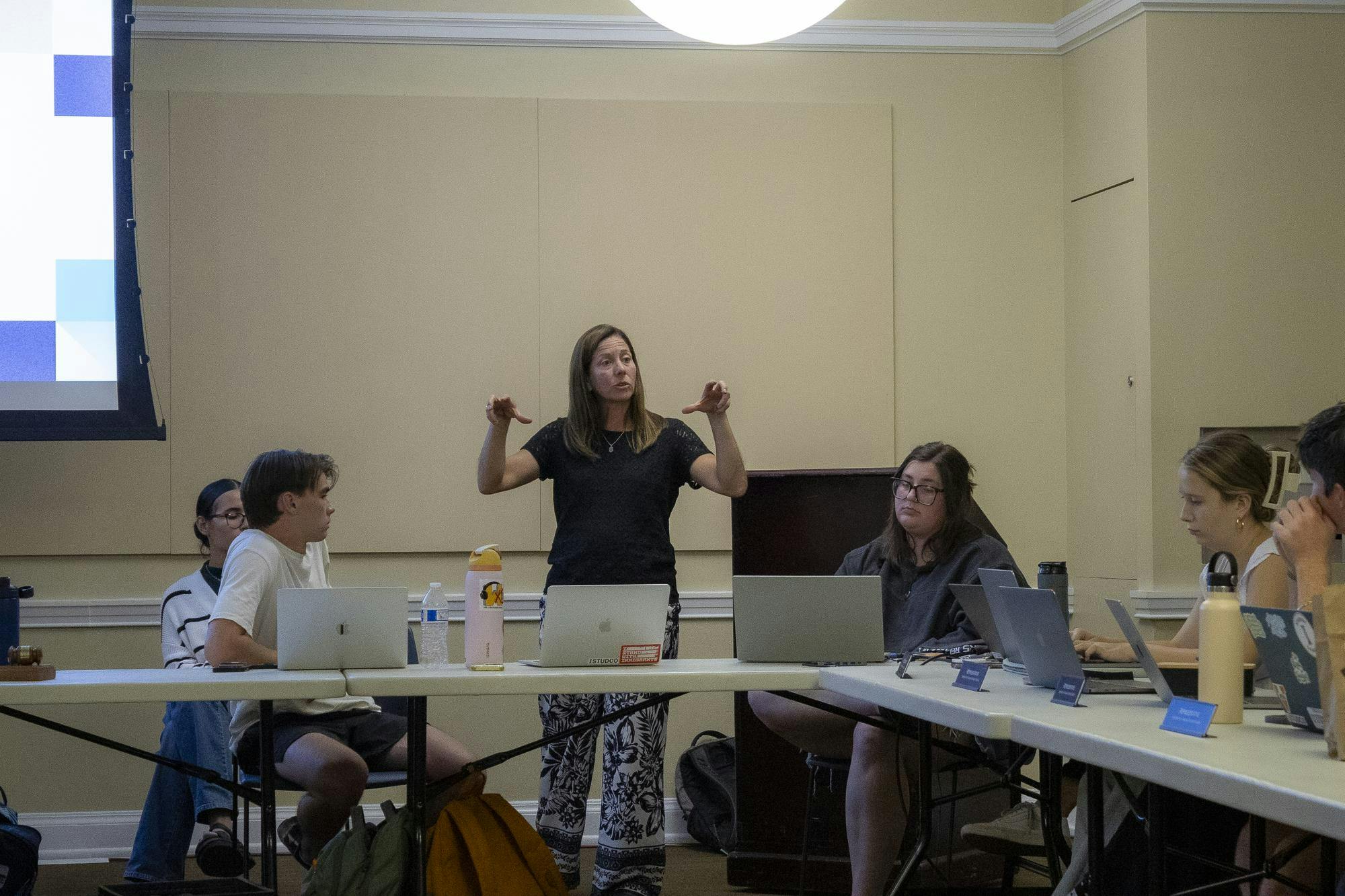 As Student Council advisor, Caruccio serves as a liaison between Student Council and the University administration.