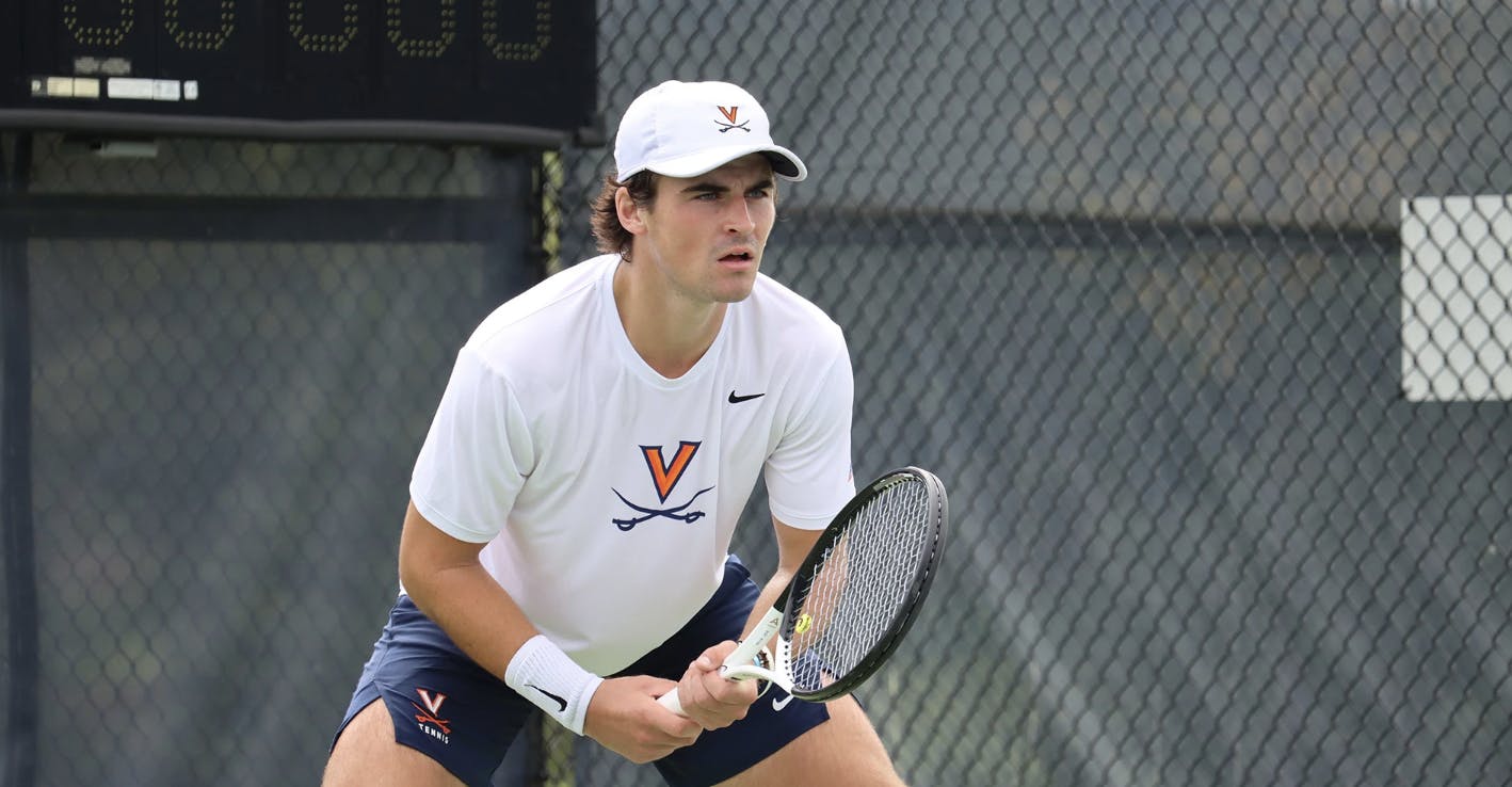 Graduate James Hopper participated in doubles matches with junior Ty Switzer Friday and Saturday.