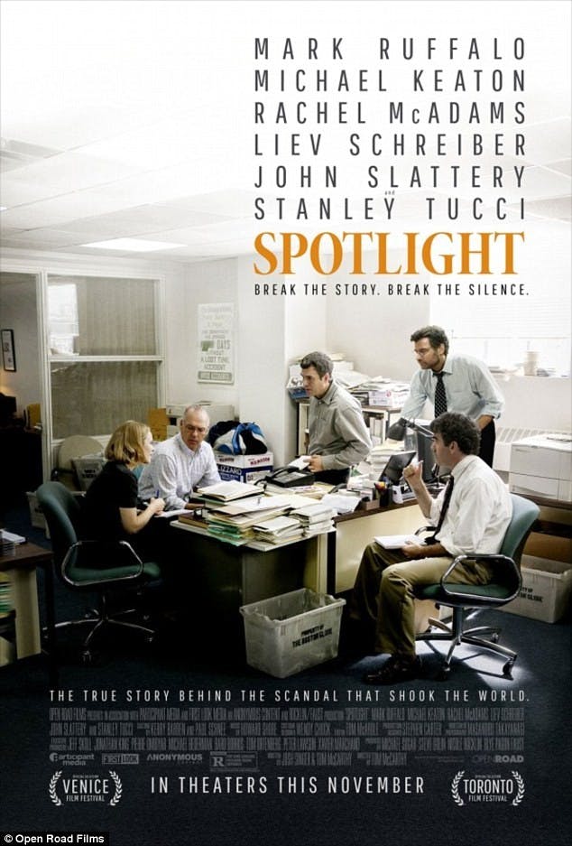 "Spotlight" provides tension and drama alongside harrowing story.