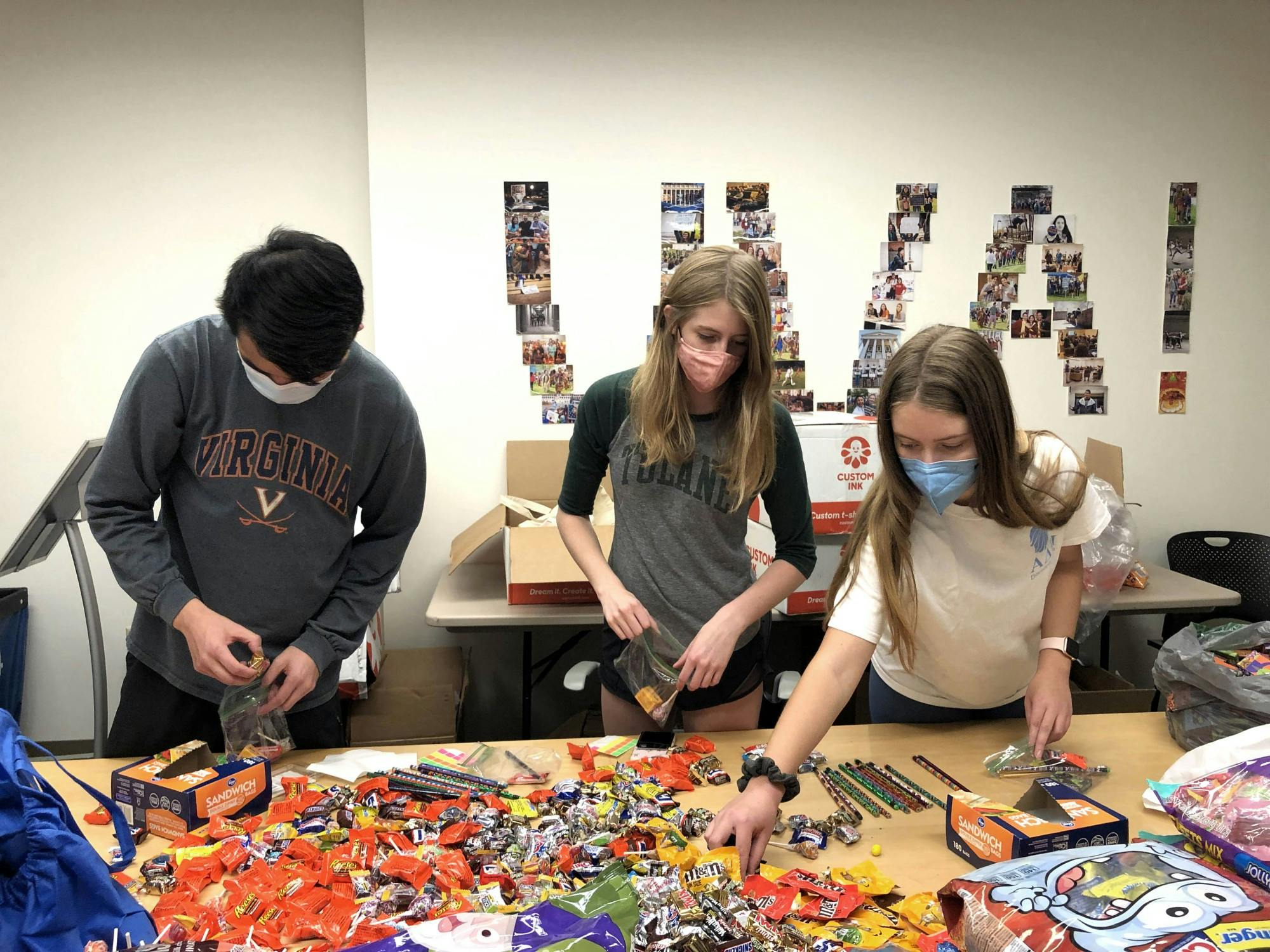 The largest activity involved putting together more than 2,000 treat bags filled with candy, stickers and pencils.
