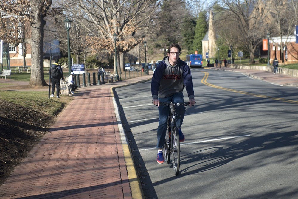 <p>Many areas on and around Grounds lack adequate bike lanes.</p>