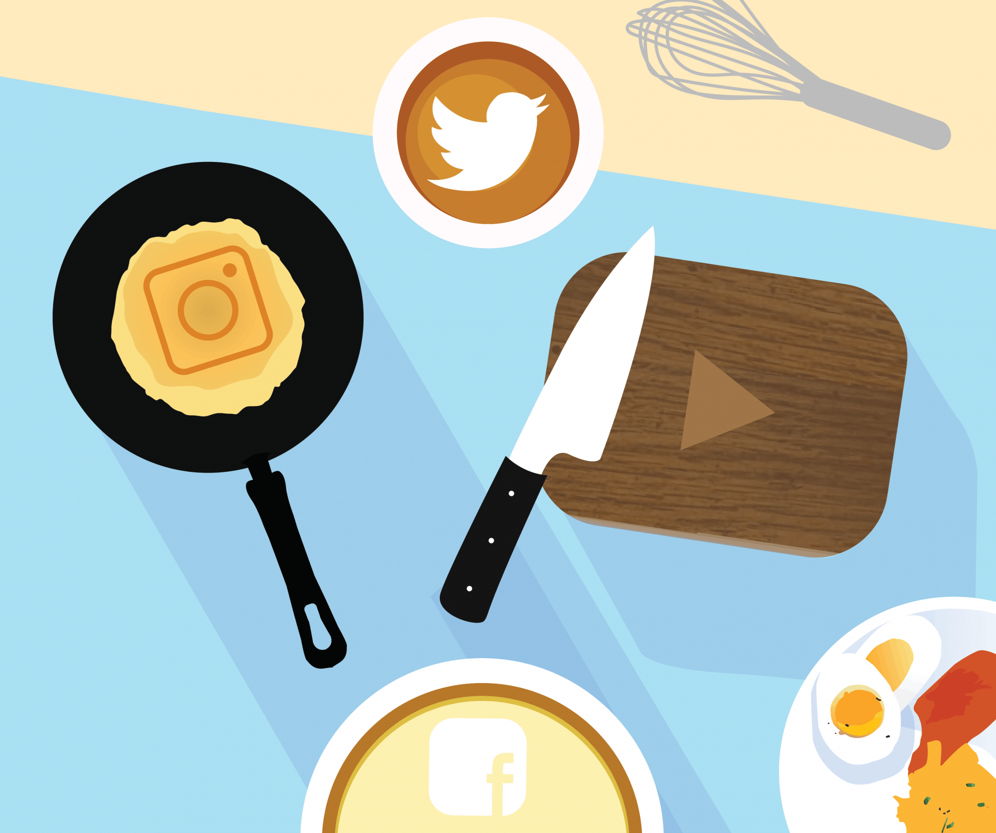 The variety of food channels available on YouTube allows the viewer to shift foci as quickly as their cravings change.